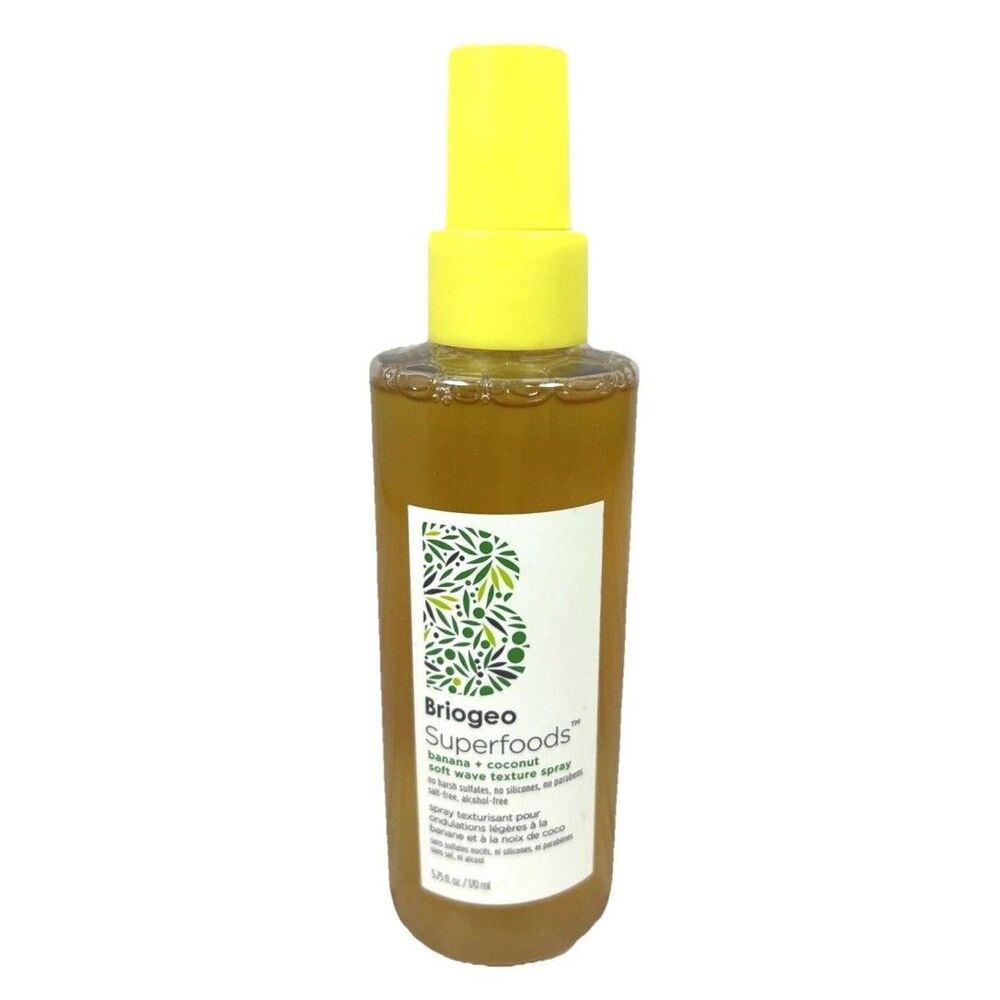 New Briogeo Superfoods Banana Coconut Soft Waves Textured Spray 5.75oz Hair